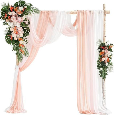 Arco de Bodas con Decoraciones Florales Colgantes - Image 16