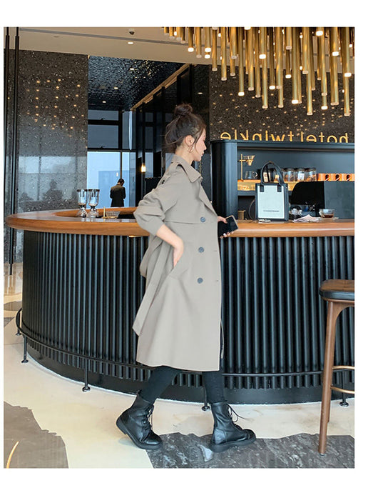 Abrigo Trench Ligero Midi para Mujer - Chaqueta Suelta Favorecedora Primavera - Image 15