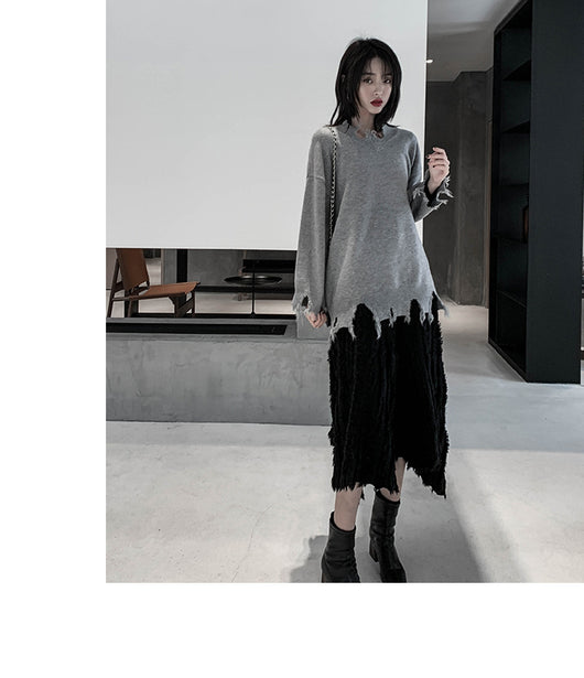 Falda Tejida Irregular Cintura Alta Midi para Mujer - Image 24
