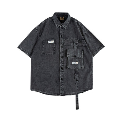 Camisa Cardigan Suelta Estilo Americano con Solapa - Image 13