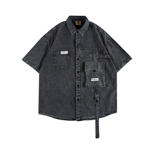 Camisa Cardigan Suelta Estilo Americano con Solapa - Image 13
