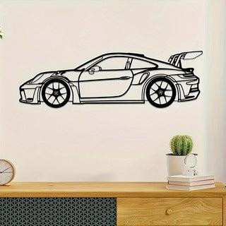 Decoración Mural de Auto Deportivo Moderno en Metal