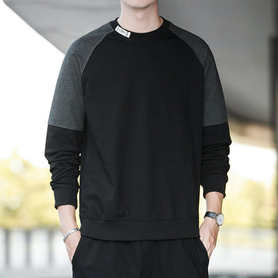 Playera Holgada de Algodón con Cuello Redondo y Manga Larga para Hombre - Image 12