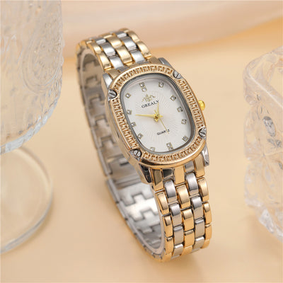 Reloj de Lujo con Esfera Ovalada y Cristales Brillantes Multicolor - Image 6