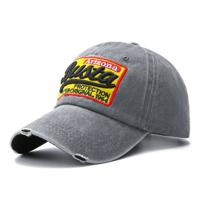 Gorra de Béisbol Lavada con Parches de Letras - Image 5