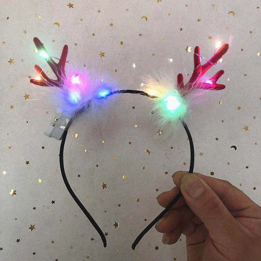 Diadema Luminosa con Astas Navideñas para Conciertos - Image 13