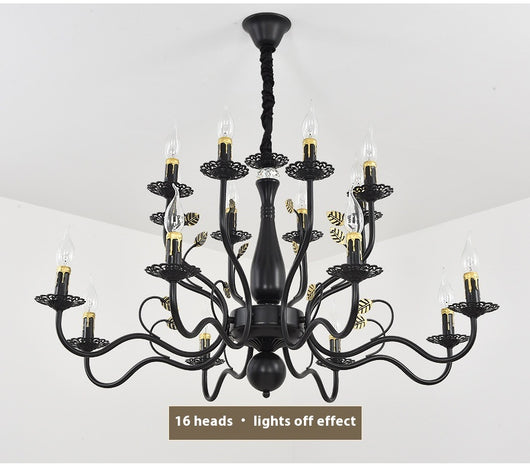 Lámpara de Araña de Cristal y Hierro Forjado para Sala y Dormitorio - Image 27