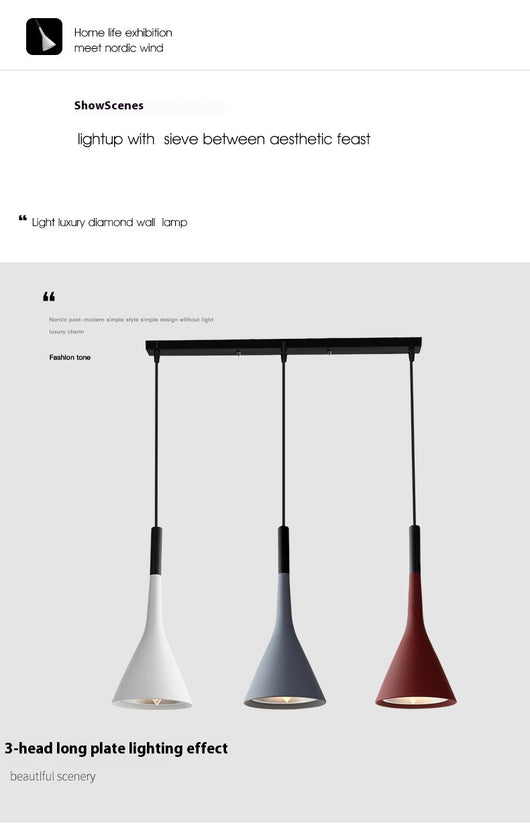 Lámpara Colgante Minimalista Nórdica de Aluminio para Restaurante y Bar - Image 17