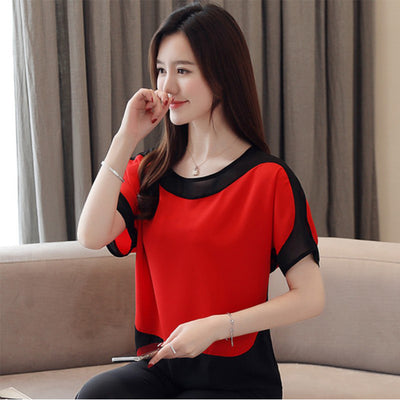 Blusa de Gasa Manga Corta para Mujer - Ideal para Verano - Image 14
