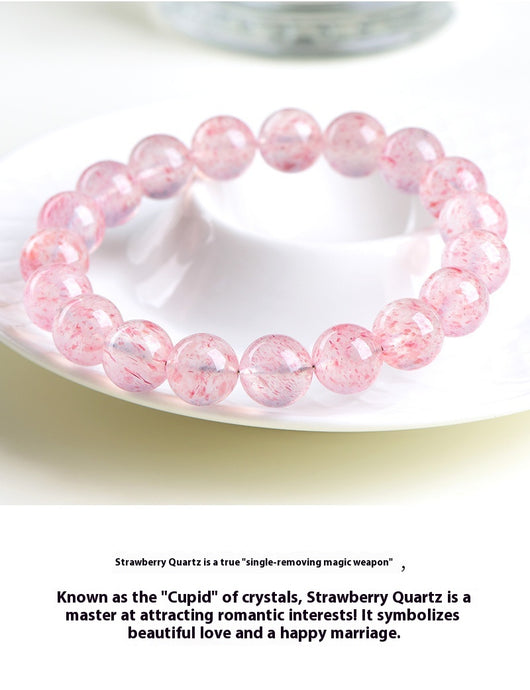 Pulsera de Cristal de Cuarzo Blanco con Fresa de Agua Natural - Image 11