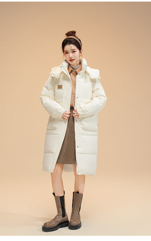 Chaqueta Acolchada Coreana de Algodón con Capucha - Largo Medio - Image 21