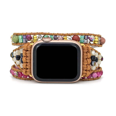 Pulsera Tejida a Mano con Cordón de Amatista en 3 Capas - Image 4