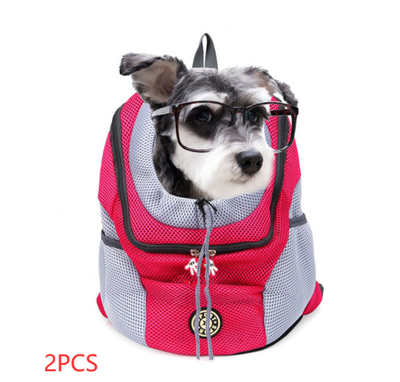 Lime green mesh pet backpack with grey trim, black zipper, and internal leash clip, shown from the front. - Image 12