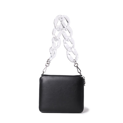 Bolso Crossbody Cuadrado Transparente con Cadena Acrílica para Mujer - Image 3