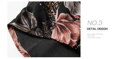Blusa Floral de Chifón con Escote en V y Mangas Largas para Mujer - Image 10