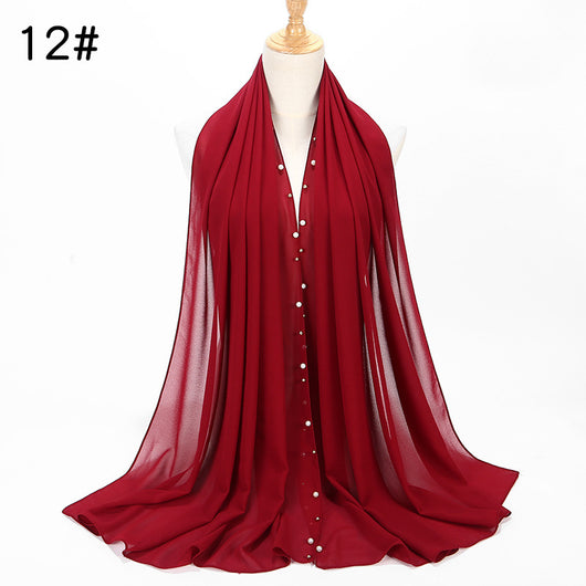 Pañuelo Hijab de Gasa Perla con Brillo - Image 9