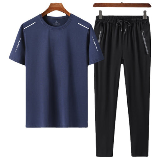Conjunto Verano Hombre: Camiseta y Pantalón Seda de Hielo Secado Rápido - Image 5