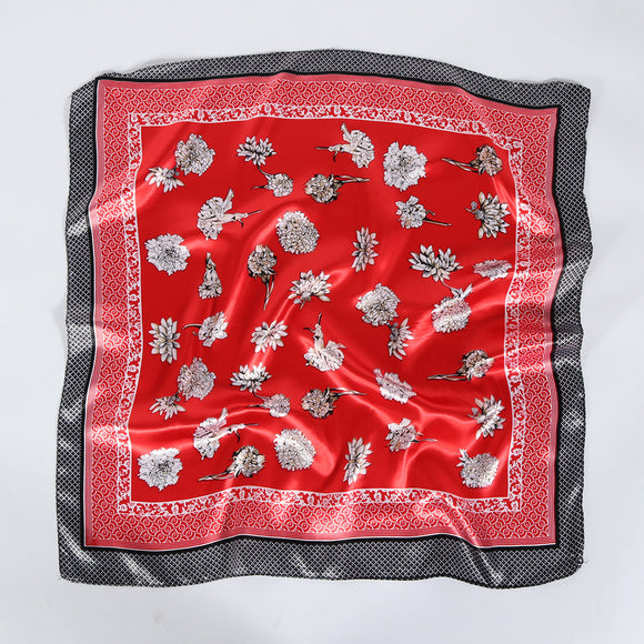 Square Satin Scarf for Work and Business