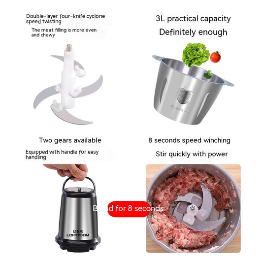 Moledor de Carne Eléctrico Multiusos Acero Inoxidable - Image 2