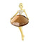 Crystal Ballerina Girl Temperament Brooch Pin Retro Brooch Coffee