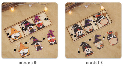 Adorno Colgante de Madera con Muñeca Cartoon para Halloween - Image 12