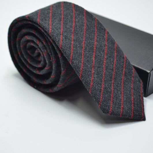 Corbata de Lana Imitación a Cuadros y Rayas para Bodas - Image 5