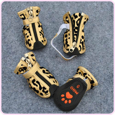 Zapatos para Mascotas con Estampado Leopardo en Cuero PU - Image 11