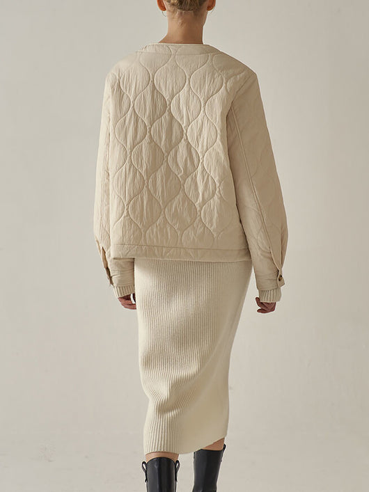 Chaqueta Corta de Algodón Acolchada Ligera para Mujer - Image 13