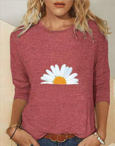Blusa Suelta Cuello Redondo Casual