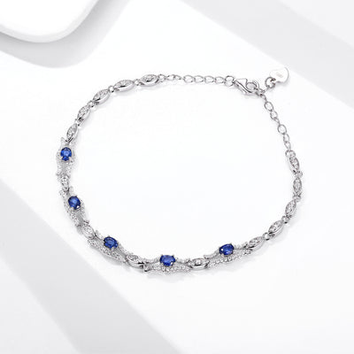 Pulsera de Zafiro Natural Mujer Plata S925 - Joyería de Diseño Premium Original - Image 9