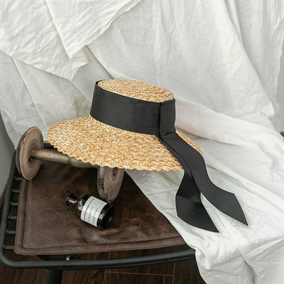 Sombrero de Paja Trenzado Angular con Protección Solar