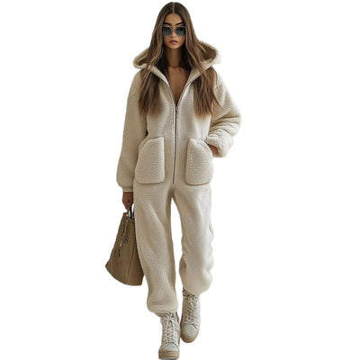 Jumpsuit Holgado de Felpa con Capucha y Bolsillos - Image 5