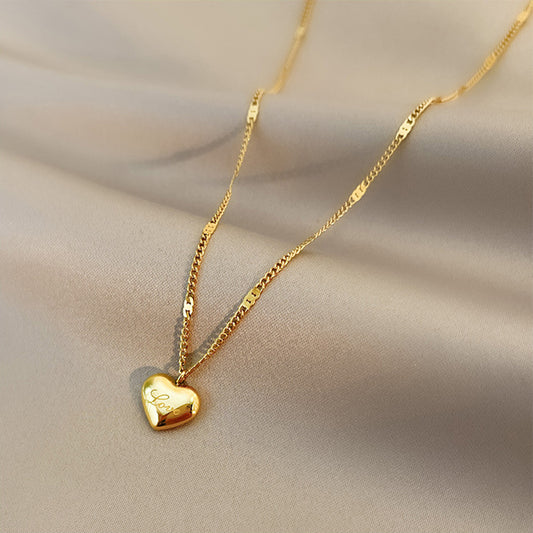 Collar con Colgante de Corazón Vintage para Mujer - Joyería Elegante - Image 2