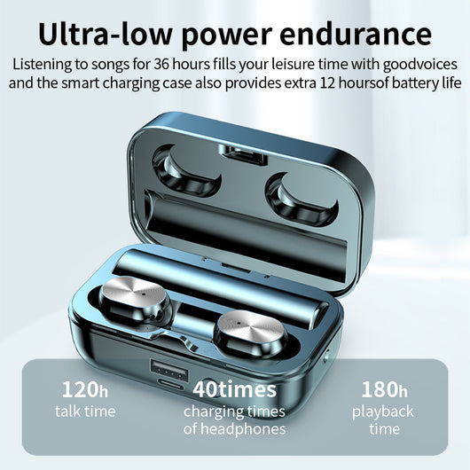 Auriculares Inalámbricos Bluetooth con Linterna LED y Control Táctil - Image 11