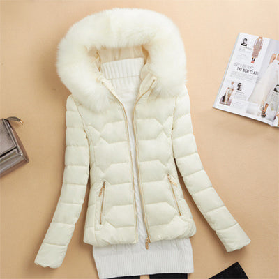 Abrigo de Algodón con Cuello de Piel Sintética para Mujer - Image 4