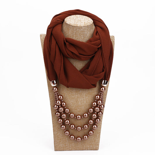 Collar de Perlas con Pañuelo Elegante - Image 6
