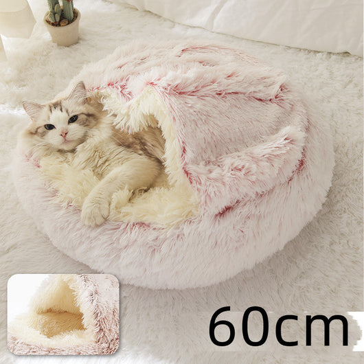 Cama 2 en 1 para Perros y Gatos - Cama Cálida de Felpa Suave Tipo Casa - Image 56