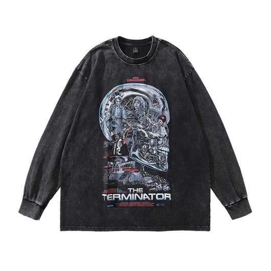 Camiseta Estampado Cartoon Urbano con Efecto Desgastado - Image 9