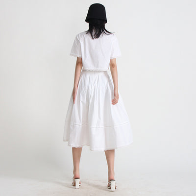 Conjunto Retro Dos Piezas Blusa Corta para Mujer - Image 4