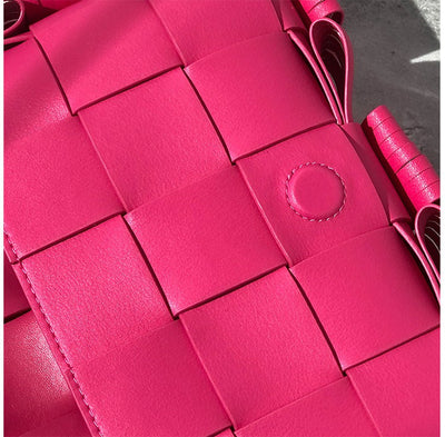 Bolsa de Cuero Tejido Bandolera Casual para Mujer - Image 14