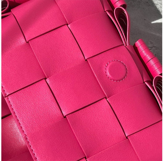 Bolsa de Cuero Tejido Bandolera Casual para Mujer - Image 14