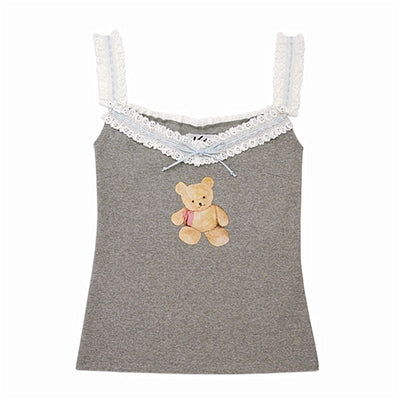 Chaleco Infantil de Encaje Velvet con Lazo y Osito - Manga Larga y Corta - Image 10