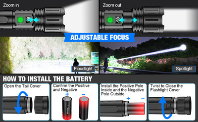 Linterna LED Recargable de Alta Potencia para Patrullaje y Emergencias - Image 10