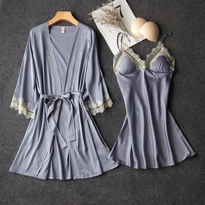 Pijama Sexy de Primavera y Otoño para Mujer - Conjunto de Dos Piezas con Tirantes - Image 12