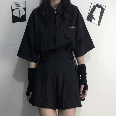 Conjunto de Dos Piezas con Camisa Boyfriend Oversize para Mujer - Image 5