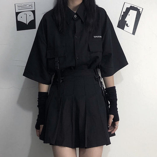 Conjunto de Dos Piezas con Camisa Boyfriend Oversize para Mujer - Image 5