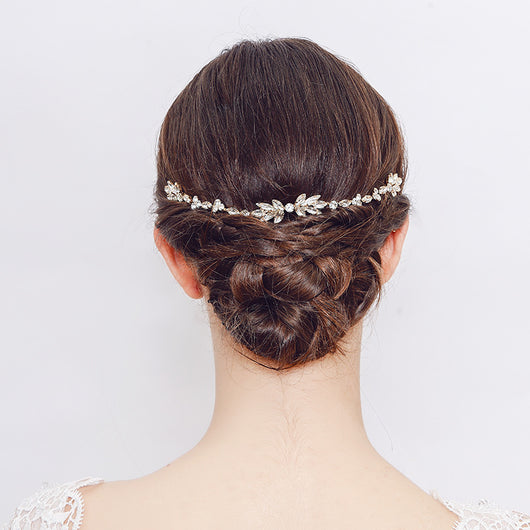 Peineta para Moño con Flores de Cristal - Accesorio Elegante para el Cabello - Image 5