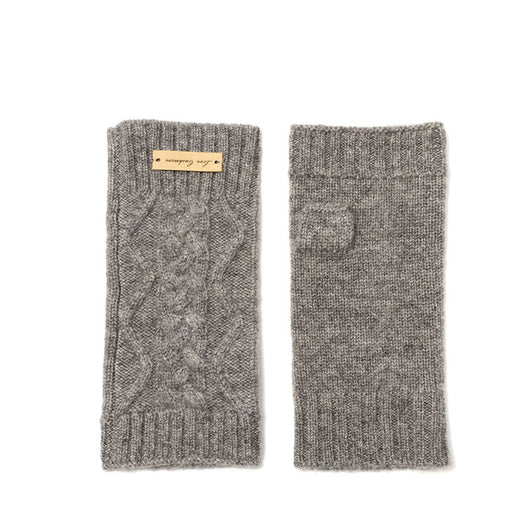 Guantes Mitones de Cachemira Pura Trenzados para Mujer - Image 4