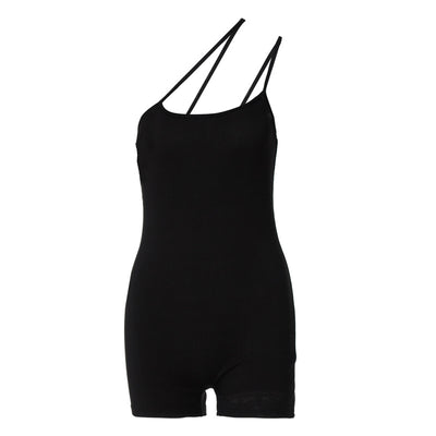 Jumpsuit Slim Fit Hombros Caídos en Colores Sólidos - Image 3