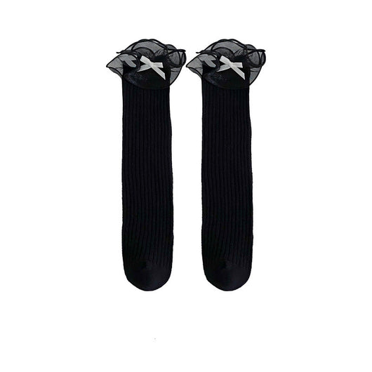 Calcetines Escolares Estilo Lolita con Encaje y Moño para Niñas - Image 5